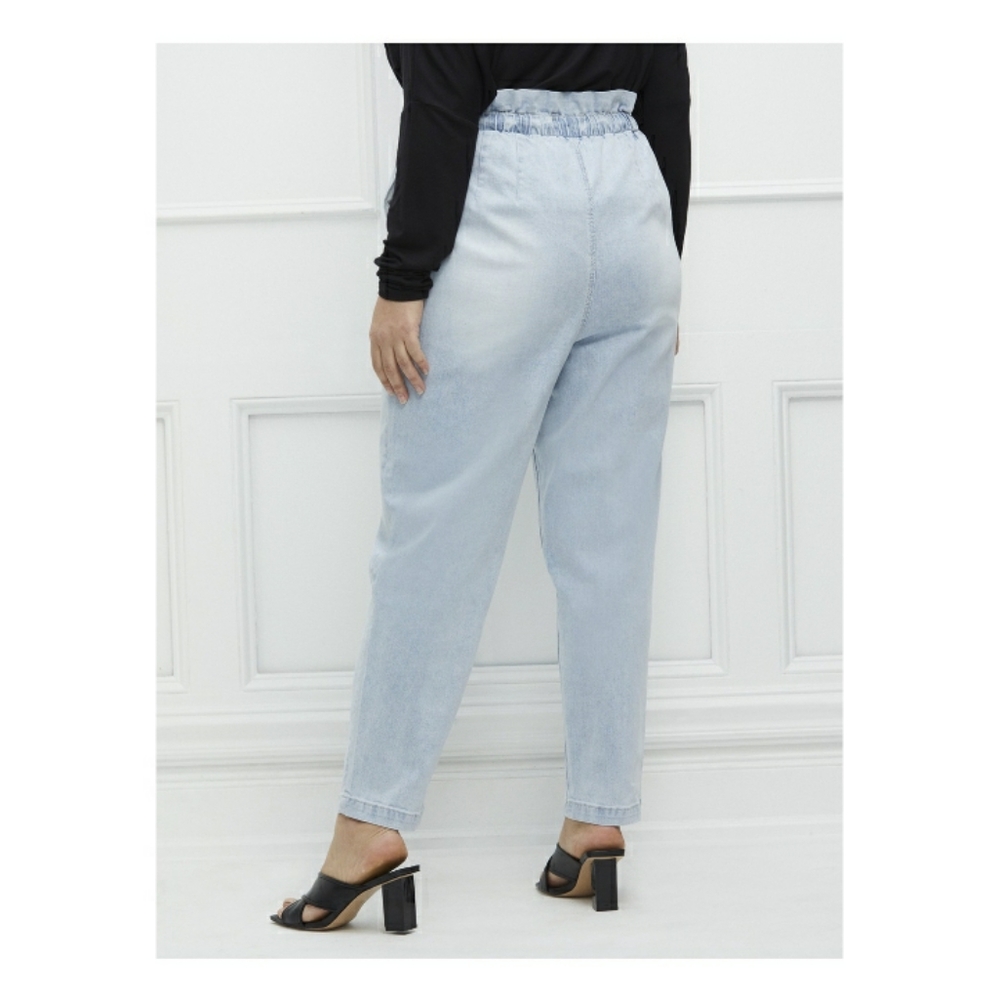 Eloquii Elements Ruffle Waist Jeans - Picture 2 of 8